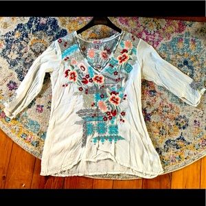 Jonny Was Embroidered Tunic, NWOT, Size XS,
